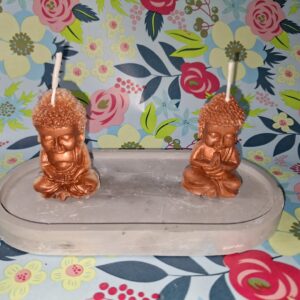 Velas budas con bandeja